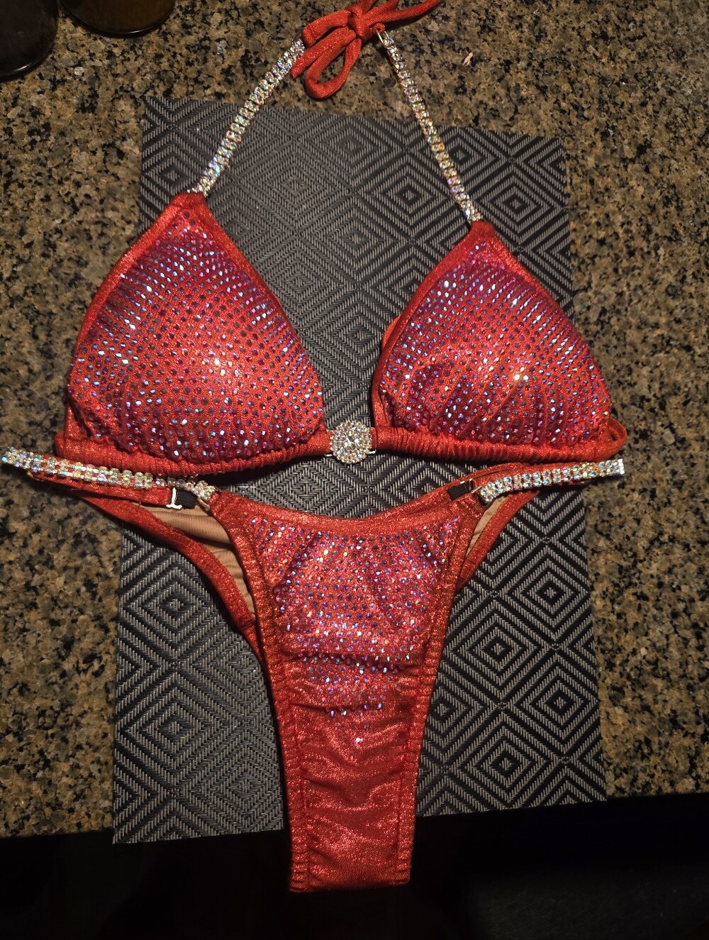 Red AB Crystal Competition Bikini NPC OCB